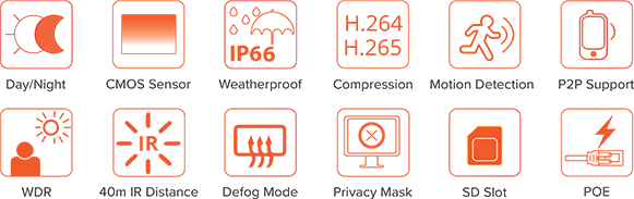 4MP IR Bullet HD 5X IP Camera